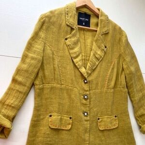 Tricot Chic Made in Italy Linen Cardigan Jacket Size 12